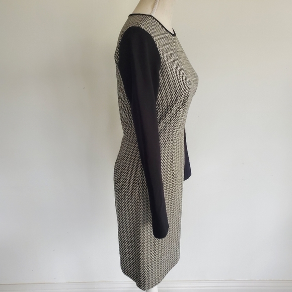 Tibi Black & Cream Houndstooth Dress - Picture 7 of 9